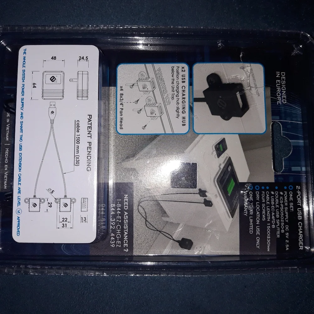 EZ Collection 2-Port USB Charger